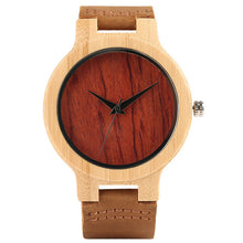 Load image into Gallery viewer, Minimalist Bamboo Wood Man Wrist Watch