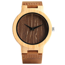 Load image into Gallery viewer, Minimalist Bamboo Wood Man Wrist Watch