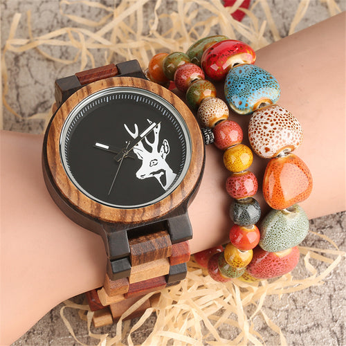 Elk Deer Head Design Quartz Creative Watches